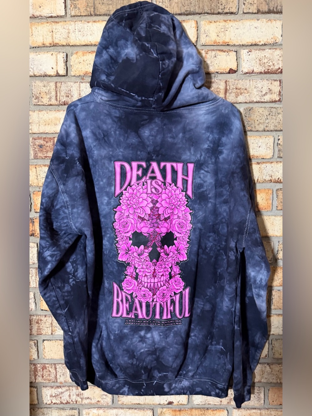 Assholes Live Forever skull hoodie xl